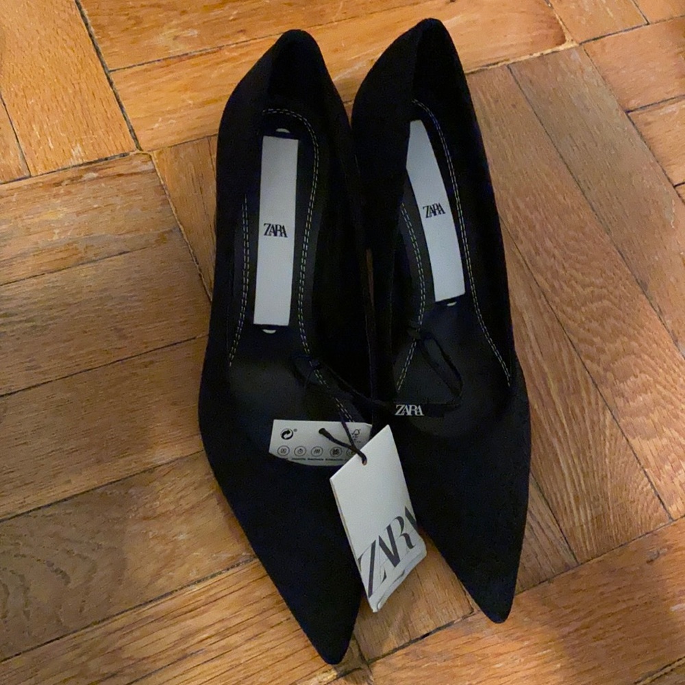 Zara suede heels